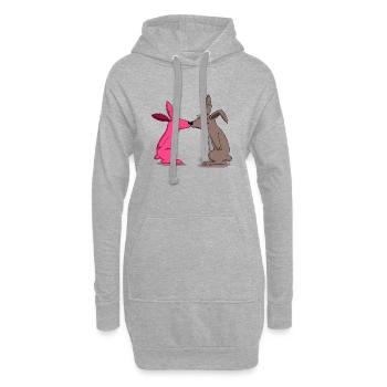 hasen - Hoodie-Kleid - Grau meliert - Vorne