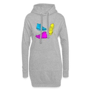 formateurs de couleur - Sweat-shirt à capuche long Femme - gris chiné - Devant