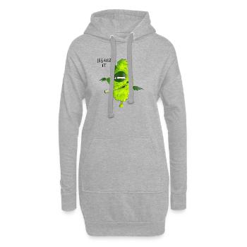 weed - Hoodie-Kleid - Grau meliert - Vorne