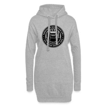 Parken Sie mich ruhig ein... - Hoodie-Kleid - Grau meliert - Vorne