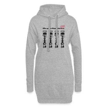 Aller guten Dinge sind 4! - Hoodie-Kleid - Grau meliert - Vorne