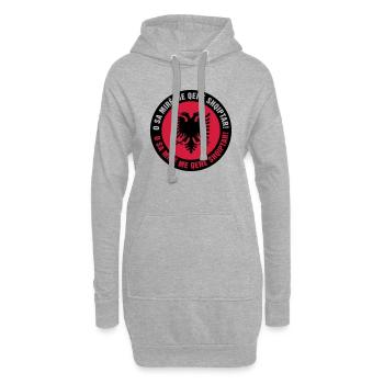 001 Albania - Hoodie-Kleid - Grau meliert - Vorne