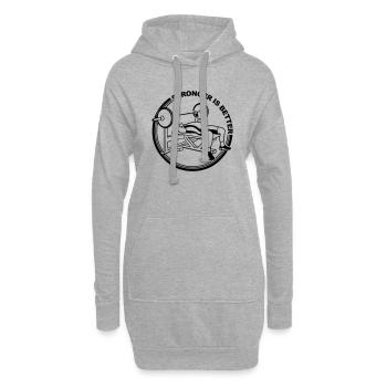 masterfitness_bankdruecker - Hoodie-Kleid - Grau meliert - Vorne