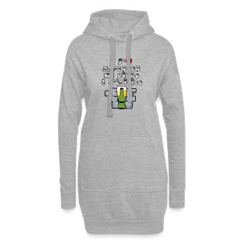 J'aime apporter ma BIÈRE à L'ÉDIFICE -Jeux de Mots - Sweat-shirt à capuche long Femme - gris chiné - Devant