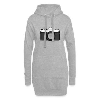 Schuss Ihr Foto - Hoodie-Kleid - Grau meliert - Vorne