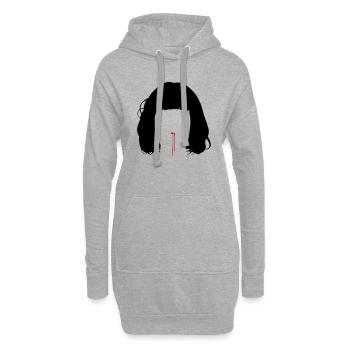 pulp fiction mia wallace nose pf04 - Hoodie-Kleid - Grau meliert - Vorne