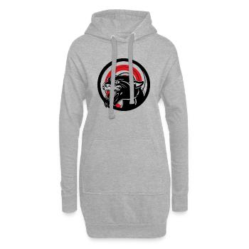 BLACK ANIMAL JUNGLE WILD CAT - Sweat-shirt à capuche long Femme - gris chiné - Devant