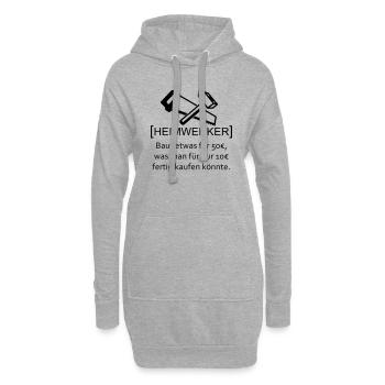 Heimwerker - Hoodie-Kleid - Grau meliert - Vorne