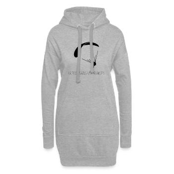 La tête dans les nuages - Sweat-shirt à capuche long Femme - gris chiné - Devant