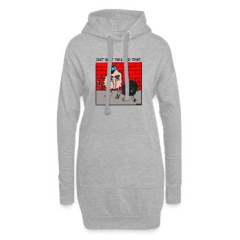 Passage par Cheslo - Sweat-shirt à capuche long Femme - gris chiné - Devant