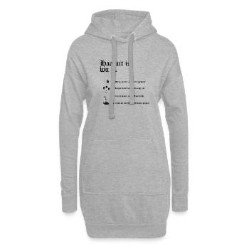 Haamit_Arzgebirg - Hoodie-Kleid - Grau meliert - Vorne