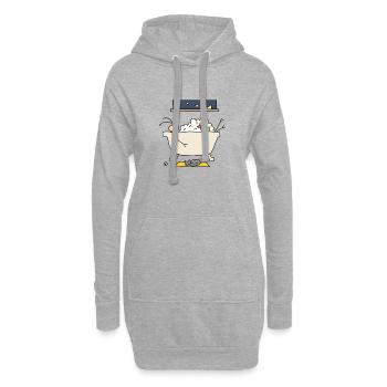 Djenne Bath - Hoodie Dress - heather grey - Front
