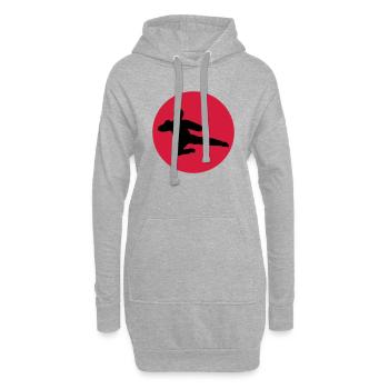 Karate - Hoodie-Kleid - Grau meliert - Vorne