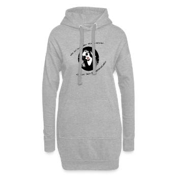 Überrasche dich - Hoodie-Kleid - Grau meliert - Vorne