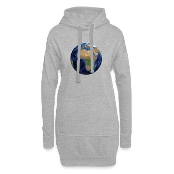 Erde - Hoodie-Kleid - Grau meliert - Vorne