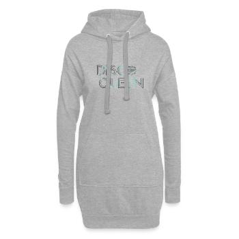 Disco Queen Neon Blue - Hoodie-Kleid - Grau meliert - Vorne