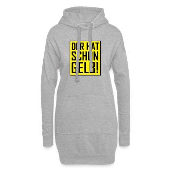 Der hat schon Gelb! - Hoodie-Kleid - Grau meliert - Vorne
