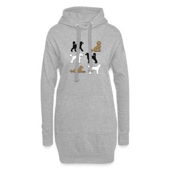 Pudel Auswahl - Hoodie-Kleid - Grau meliert - Vorne