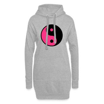Yin Yang - Hoodie Dress - heather grey - Front