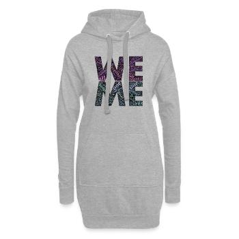 nous & me - Sweat-shirt à capuche long Femme - gris chiné - Devant