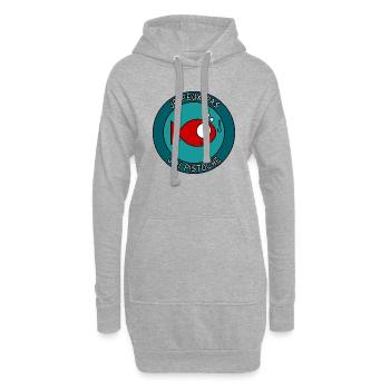 Je Peux Pas J'ai Pistoche - Sweat-shirt à capuche long Femme - gris chiné - Devant