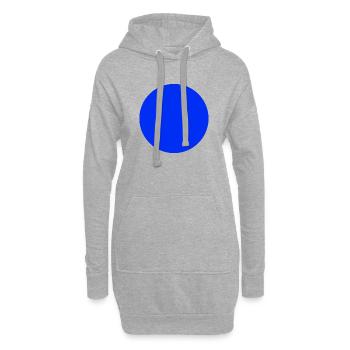 Kreis Blau - Hoodie-Kleid - Grau meliert - Vorne