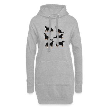 Berner Sennenhund Auswahl - Hoodie-Kleid - Grau meliert - Vorne