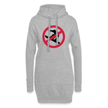 Anti Snowboard - Hoodie-Kleid - Grau meliert - Vorne