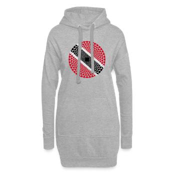 Trinité-Tobago Trinité-Tobago Amour Mandala de coeur - Sweat-shirt à capuche long Femme - gris chiné - Devant