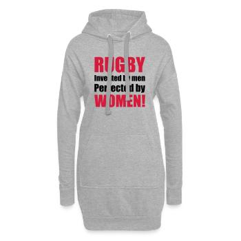 rugby - Sweat-shirt à capuche long Femme - gris chiné - Devant