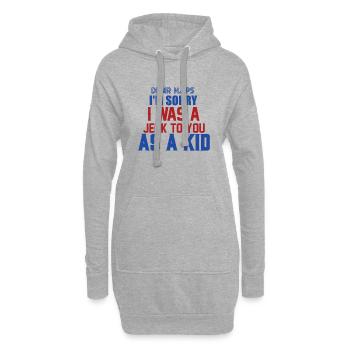Je DÉSOLÉ ETAIS Jerk VOUS COMME KID - Sweat-shirt à capuche long Femme - gris chiné - Devant