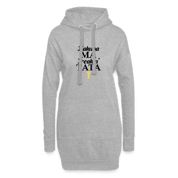 Hakuna Ma Freaking Tata - Sweat-shirt à capuche long Femme - gris chiné - Devant