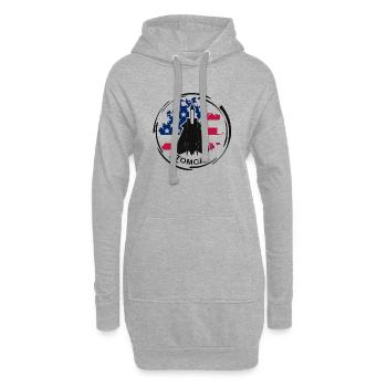 Flugzeug F14 Tomcat - Hoodie-Kleid - Grau meliert - Vorne