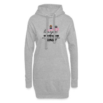 Women lawyers look better doing it - Hoodie-Kleid - Grau meliert - Vorne