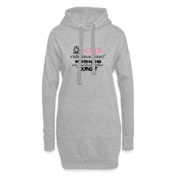 Women veterinarians look better doing it - Sweat-shirt à capuche long Femme - gris chiné - Devant