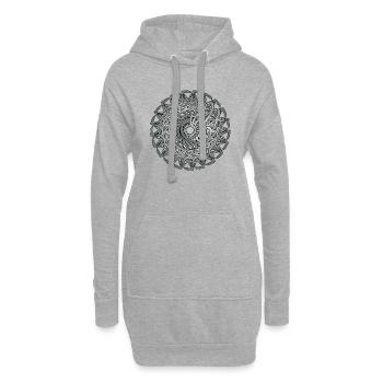 Cercle original - Sweat-shirt à capuche long Femme - gris chiné - Devant