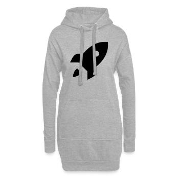 Rakete - Hoodie-Kleid - Grau meliert - Vorne