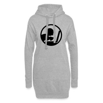 Computerfreak (Icon) - Hoodie-Kleid - Grau meliert - Vorne