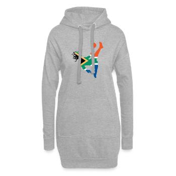 South_africa - Sweat-shirt à capuche long Femme - gris chiné - Devant