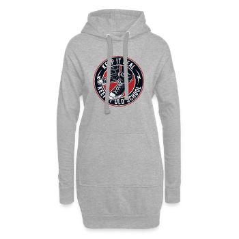 Keep It Old School - Hoodie-Kleid - Grau meliert - Vorne