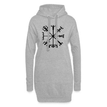 Viking compass - Hoodie-Kleid - Grau meliert - Vorne