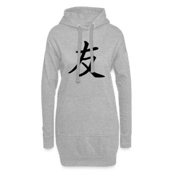 freundschaft - Hoodie-Kleid - Grau meliert - Vorne