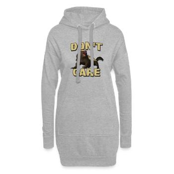 Le blaireau de miel ne s'inquiètent pas - Sweat-shirt à capuche long Femme - gris chiné - Devant