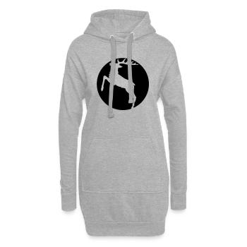hirsch geweih elch hirschgeweih wald wild tier - Hoodie-Kleid - Grau meliert - Vorne