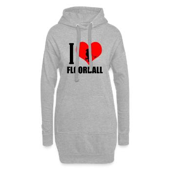 Floorball - Sweat-shirt à capuche long Femme - gris chiné - Devant