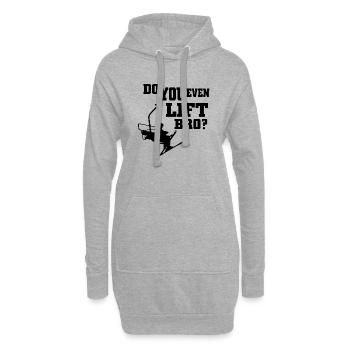 Ski - Hoodie-Kleid - Grau meliert - Vorne