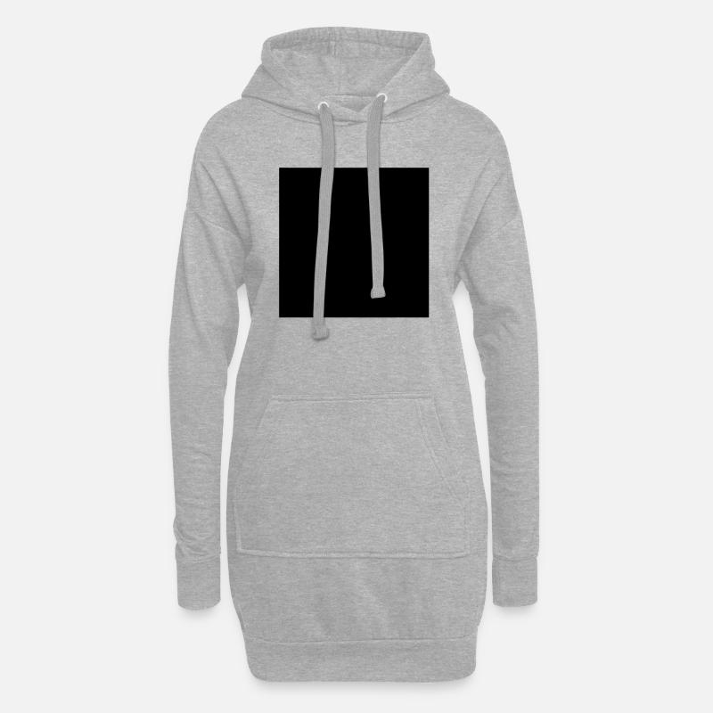 Square square box corners corner geometry - Hoodie Dress - heather grey