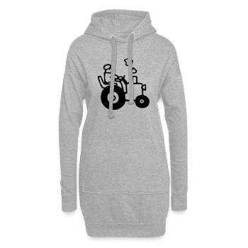 power_to_the_bauer_072011_c_1c - Hoodie-Kleid - Grau meliert - Vorne