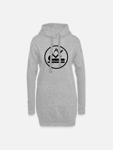 Tischler - Hoodie-Kleid - Grau meliert