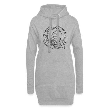 Archeologie - Sweat-shirt à capuche long Femme - gris chiné - Devant
